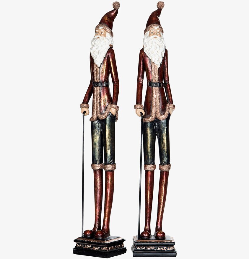 Tomte Med Käpp från A Lot Decoration med guldaccenter