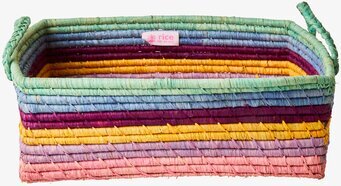 Korg Raffia Multi Large från Rice i färgglada nyanser