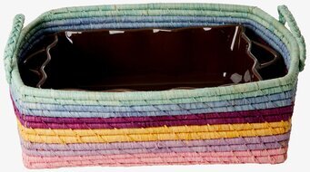Korg Raffia Multi Large från Rice med färgglada ränder