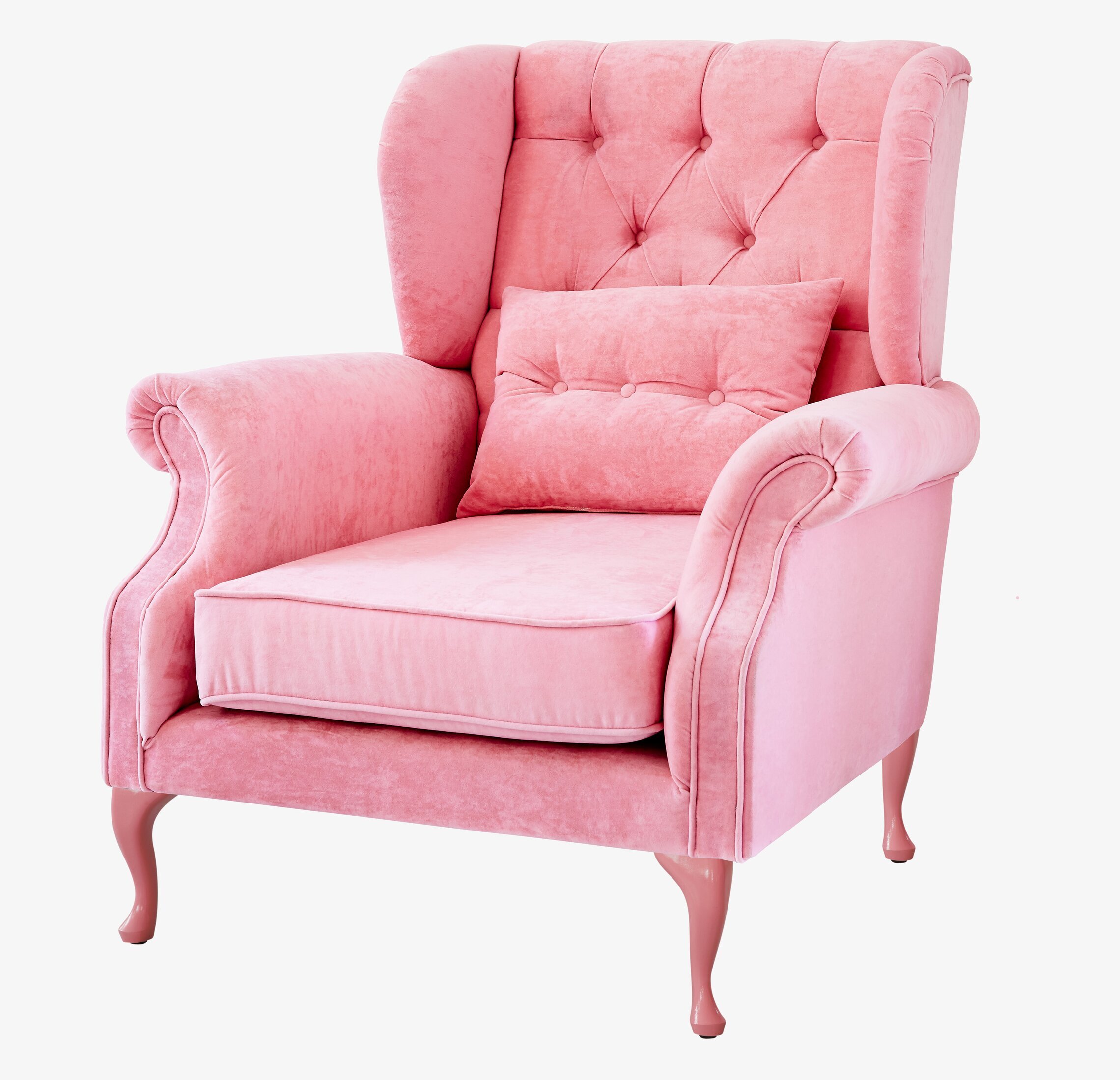 Fåtölj Rosa Sammet från Rice i elegant rosa sammetstyg