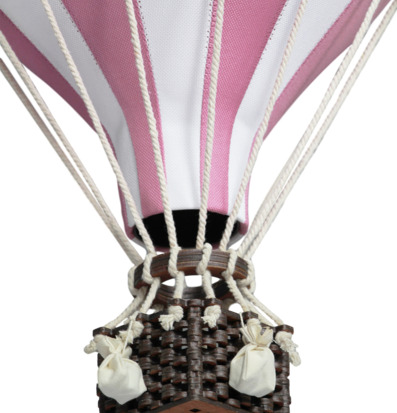 Luftballong Vit/Puderrosa Large från SuperBalloon i retrostil