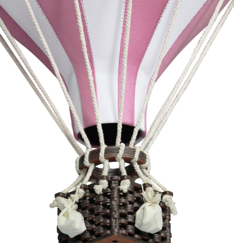 Luftballong Vit/Puderrosa Large från SuperBalloon i retrostil