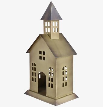 Bild av dekorativ kyrka i antik mässing för hemmet