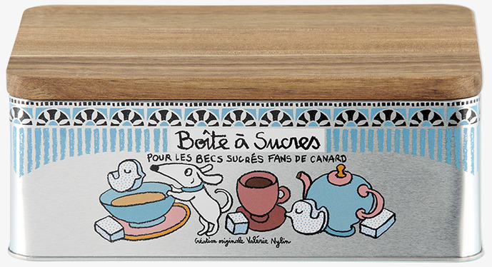 Plåtburk Socker från Derriére la porte med trälock