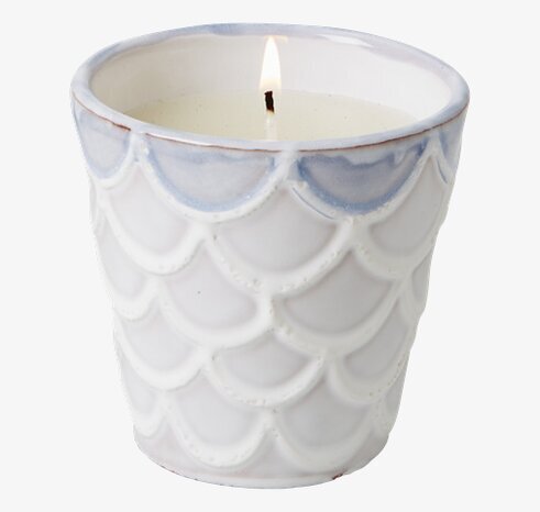 Ljus Keramik Vit/Blå från Rice med vitt och blått mönster