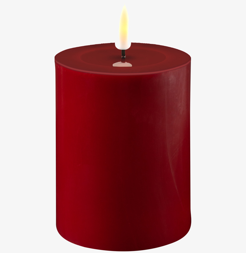 Blockljus LED Bordeaux 7.5x10cm från Deluxe Homeart