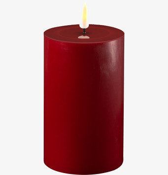 Blockljus LED Bordeaux 7.5x12.5cm från Deluxe Homeart