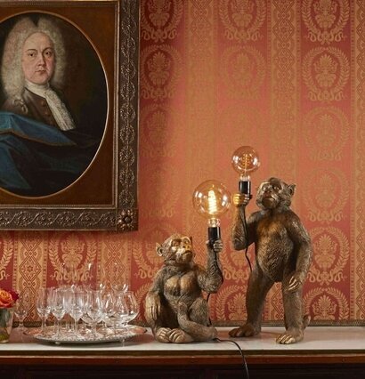 Golvlampa Koko Guld från Werner Voss i lyxig inredning