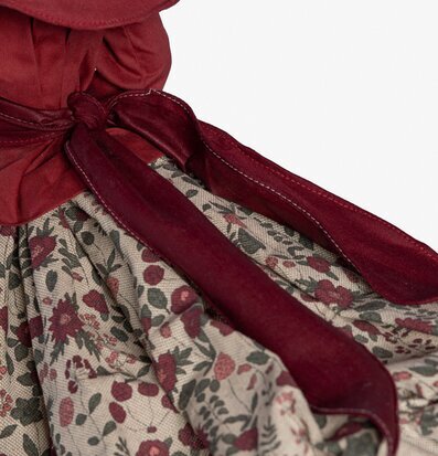 Bordslampa Fuschia från Skitso med röd och blommig bas