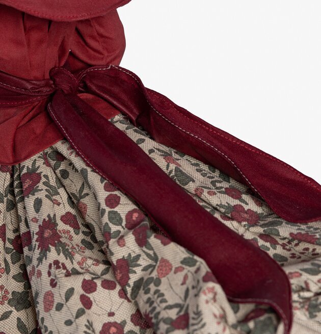 Bordslampa Fuschia från Skitso med röd och blommig bas