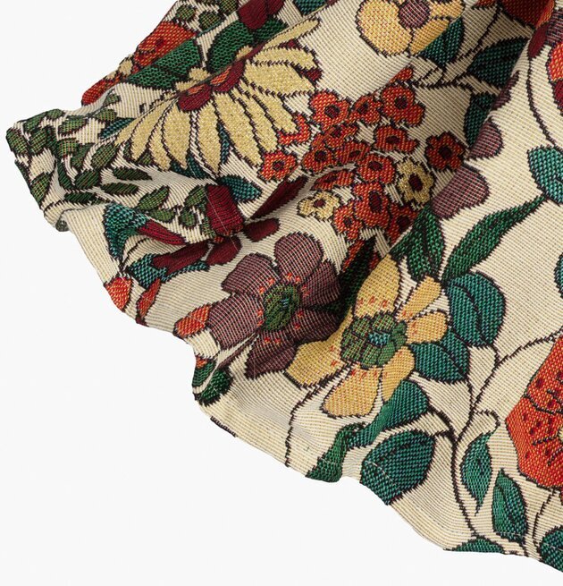 Bordslampa Marsia från Skitso med färgglad, blommig skärm