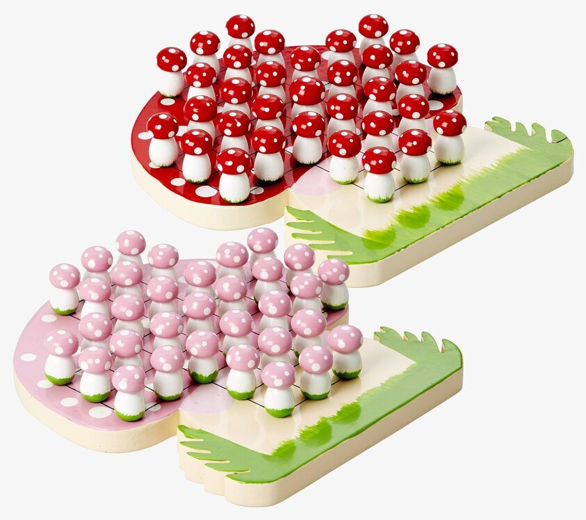 Brädspel Solitär från Rice med färgglada svampformade pjäser