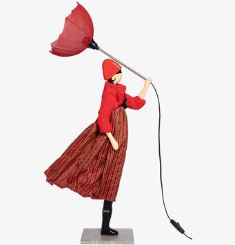 Bordslampa Fredy från Skitso med figur och paraplydesign