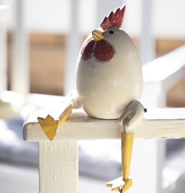 Höna Ledad Trä 15 cm från Different Design på hylla