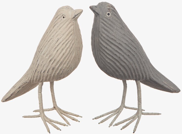 Fågel Trä 18 cm från Different Design, två trädjur i färg