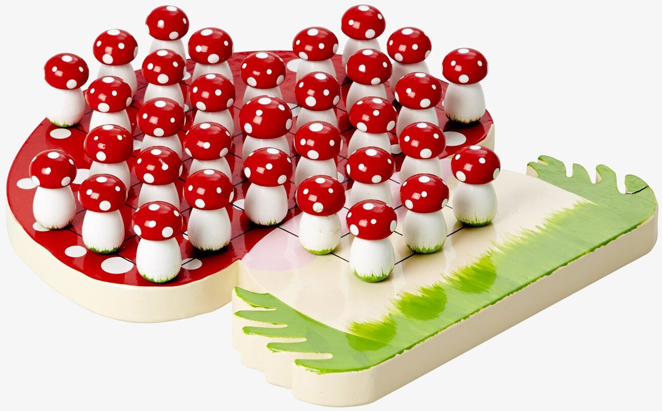 Brädspel Solitär från Rice med färgglada svamppjäser