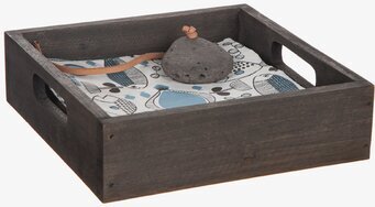Trälåda Servett Med Sten från Different Design på vit bakgrund
