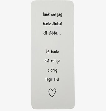 Trätavla - Tänk Om från Different Design med humoristisk text