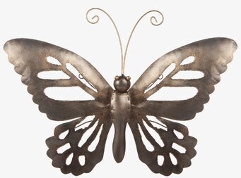 Fjäril Vägg Hamrad Plåt Raw 38x26 cm från Different Design