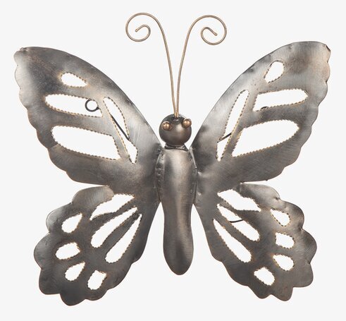 Fjäril Vägg Hamrad Plåt Raw 27x25 cm från Different Design