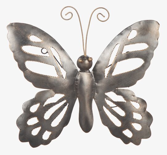 Fjäril Vägg Hamrad Plåt Raw 27x25 cm från Different Design