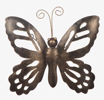 Fjäril Vägg Hamrad Plåt Bronze 27x25 cm från Different Design