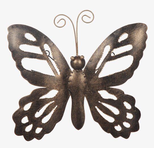 Fjäril Vägg Hamrad Plåt Bronze 27x25 cm från Different Design