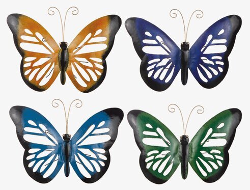 Fjäril Vägg Hamrad Plåt 30x40 cm från Different Design