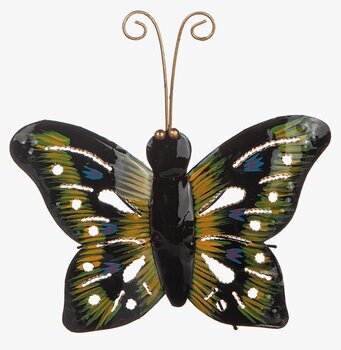 Fjäril Vägg Hamrad Plåt 15x19 cm från Different Design