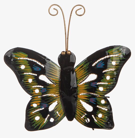 Fjäril Vägg Hamrad Plåt 15x19 cm från Different Design