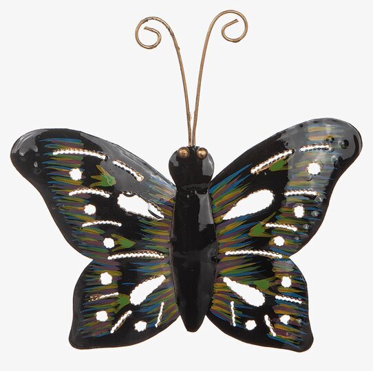 Fjäril Vägg Hamrad Plåt 15x19 cm från Different Design