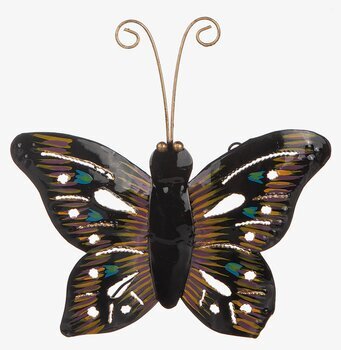 Fjäril Vägg Hamrad Plåt 15x19 cm från Different Design