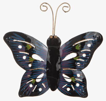 Fjäril Vägg Hamrad Plåt 15x19 cm från Different Design