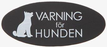 Dörrskylt Plåt - Varning För Hunden från Different Design