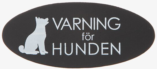 Dörrskylt Plåt - Varning För Hunden från Different Design