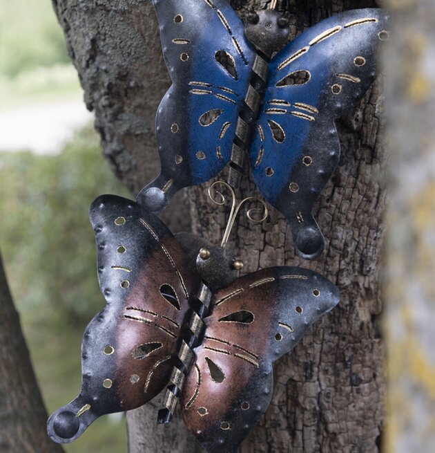 Fjäril Vägg Hamrad Plåt 20x22 cm från Different Design