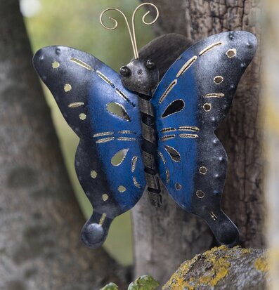 Fjäril Vägg Hamrad Plåt 20x22 cm från Different Design