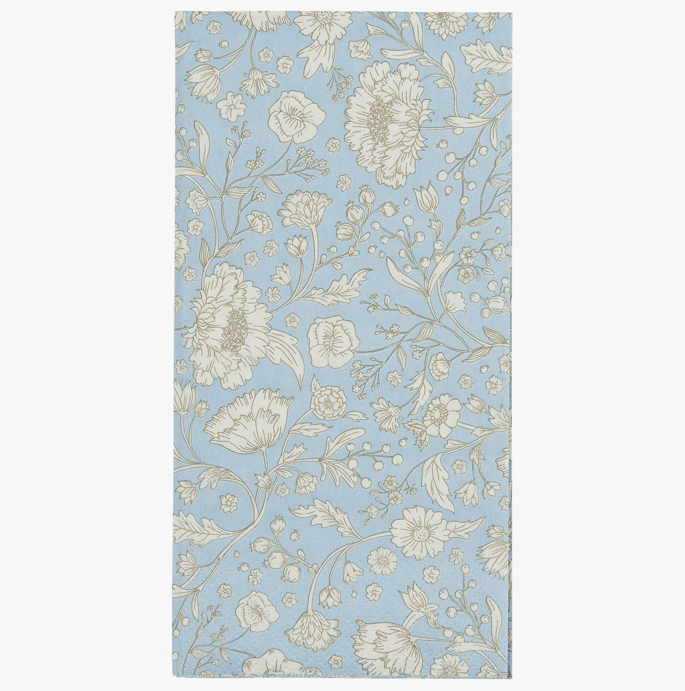 Servetter - Light Blue Secret Garden från IB Laursen, blommönster