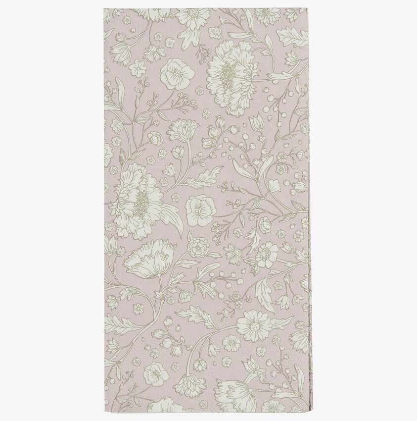 Servetter - Malva Secret Garden från IB Laursen med blommönster