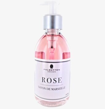 Flytande Fransk Naturtvål Ros från Palmetten i flaska