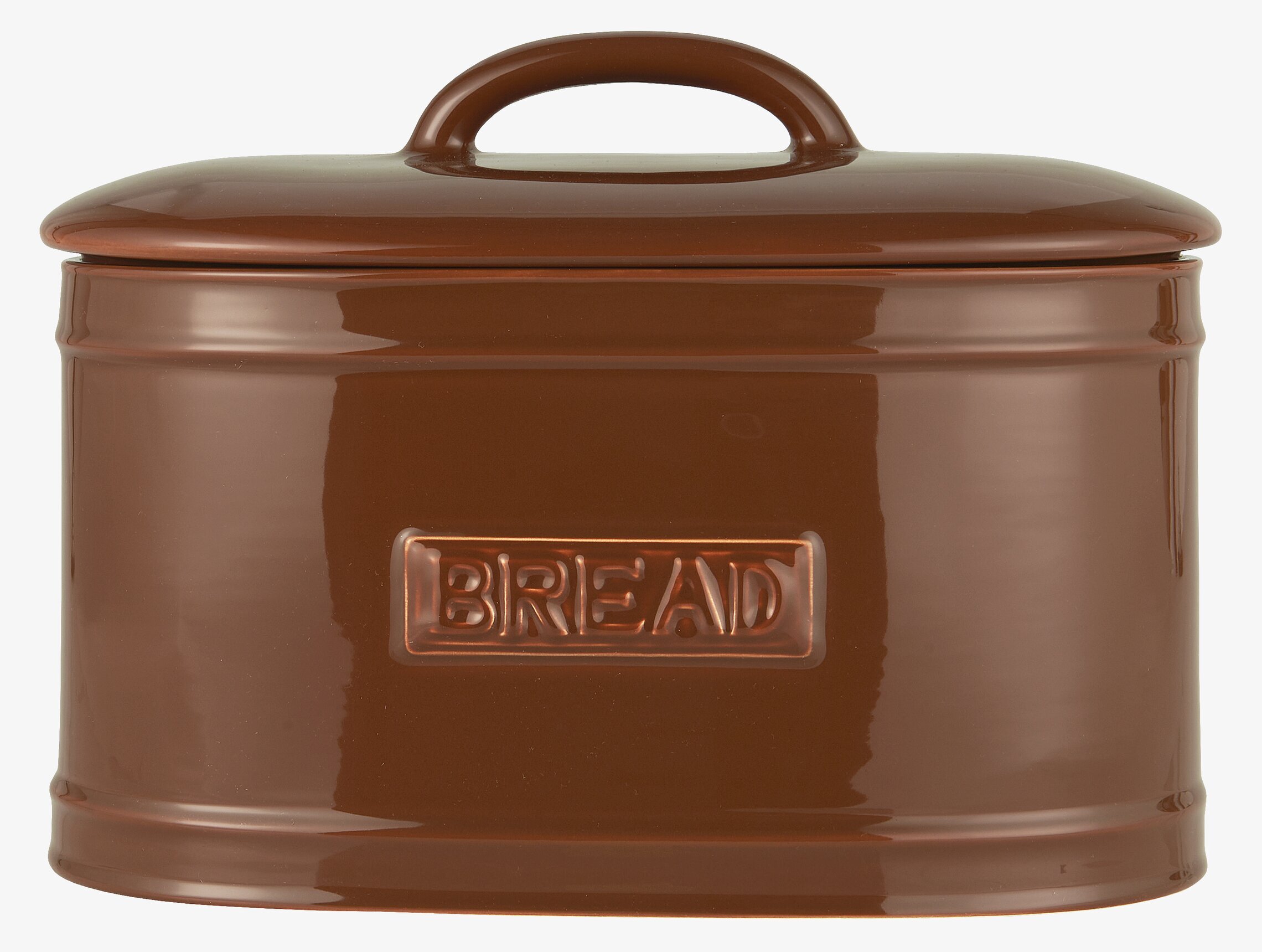 Brödbox Oval Brun från IB Laursen med ergonomiskt handtag