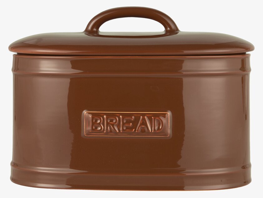 Brödbox Oval Brun från IB Laursen med ergonomiskt handtag