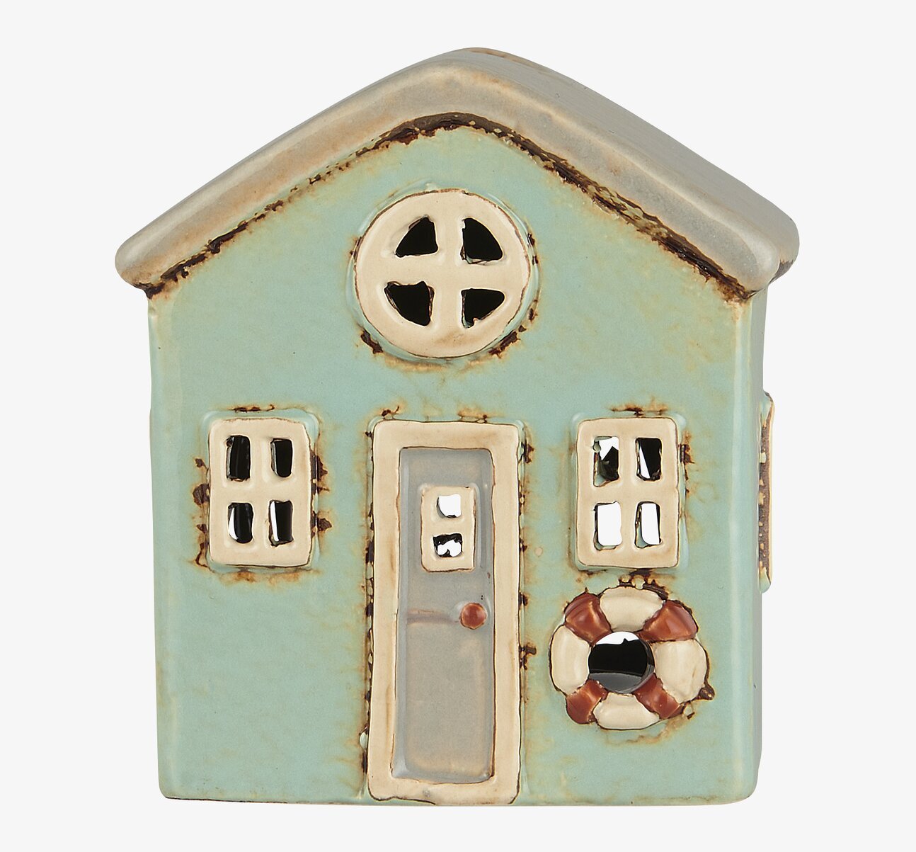 Bild av charmig ljuslykta formad som ett litet hus