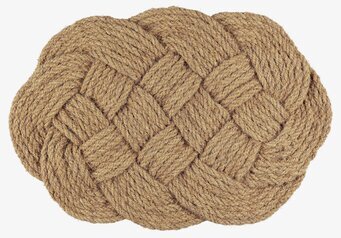Dörrmatta Oval Flätad Kokosfiber från IB Laursen, ljusbrun