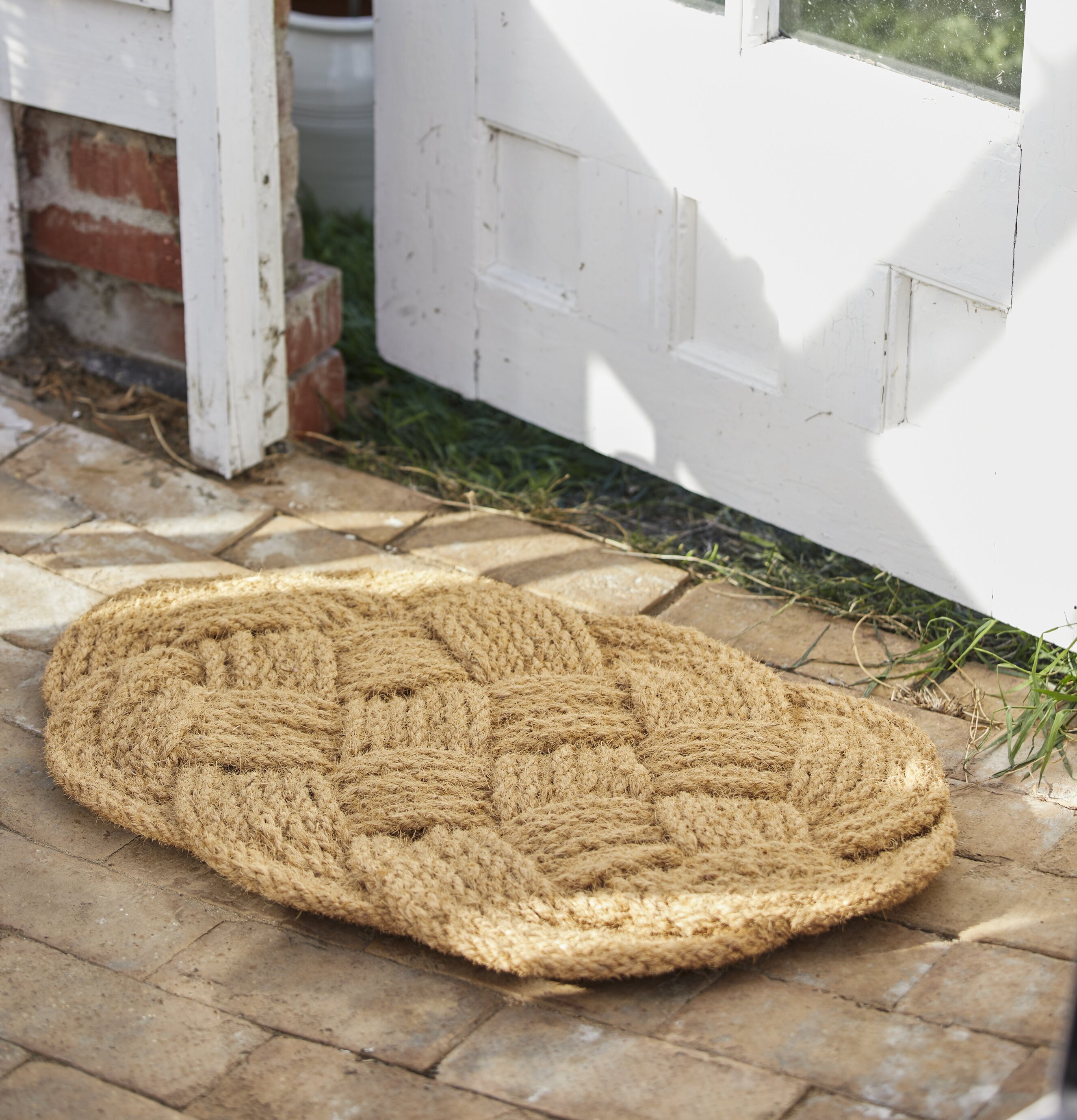 Dörrmatta Oval Flätad Kokosfiber från IB Laursen vid entré