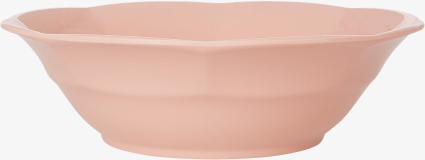 Djup Tallrik - Pastellkorall från Rice med vågig kant