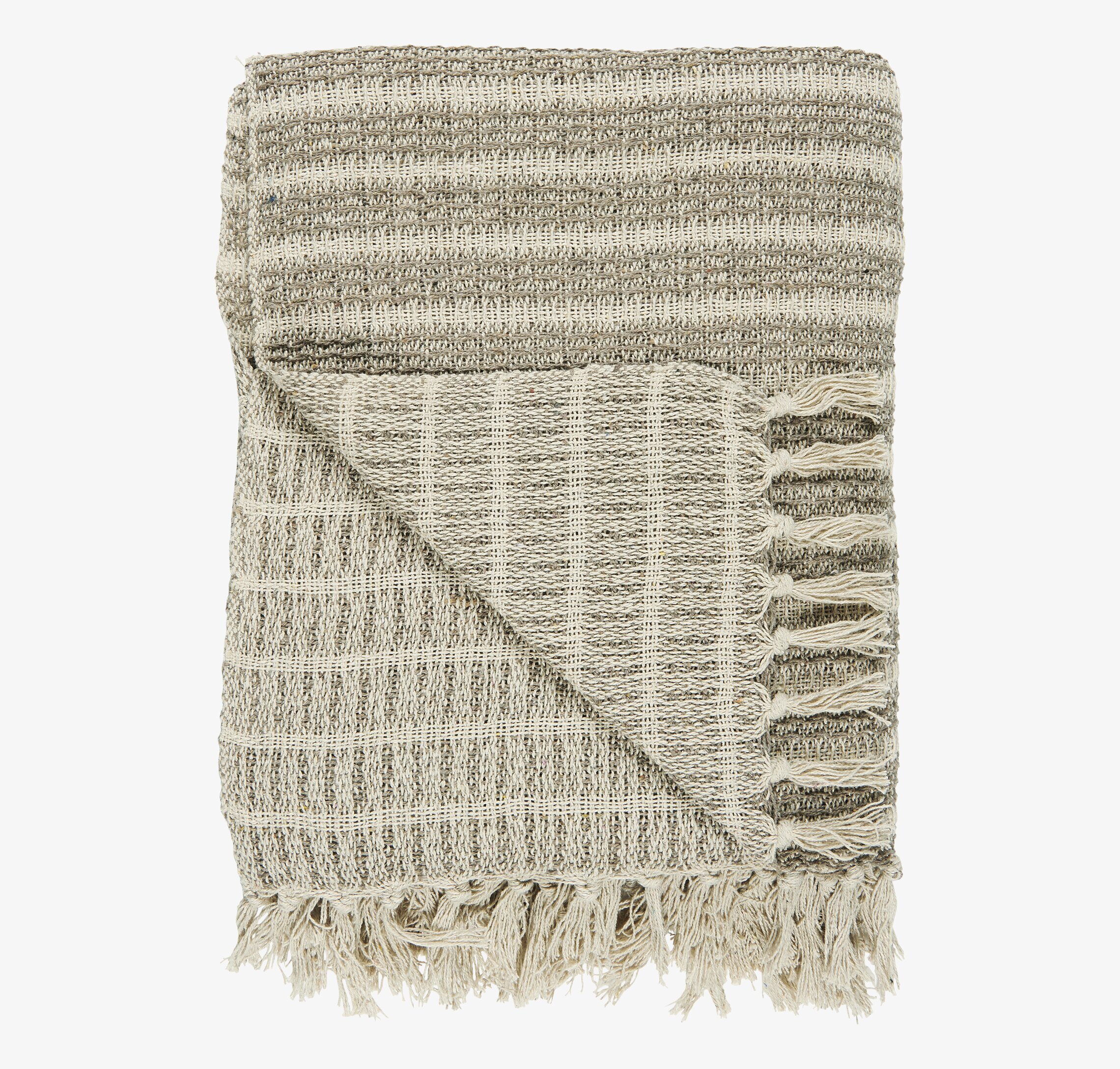 Pläd Creme/Natur från IB Laursen med jordnära färgtoner