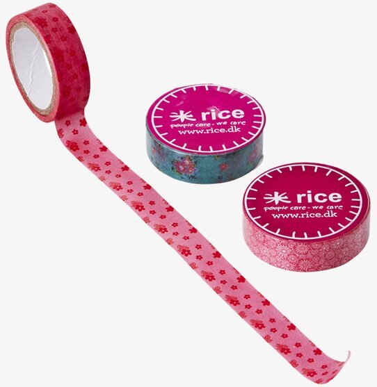 Dekorationstejp Blommor från Rice med färgglada blomstermönster