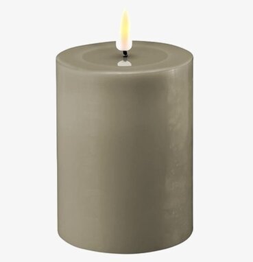 Blockljus LED Sand 7.5x10cm från Deluxe Homeart i närbild