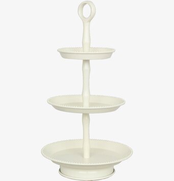 Trevåningsfat Vit från Strömshaga med tre nivåer för servering